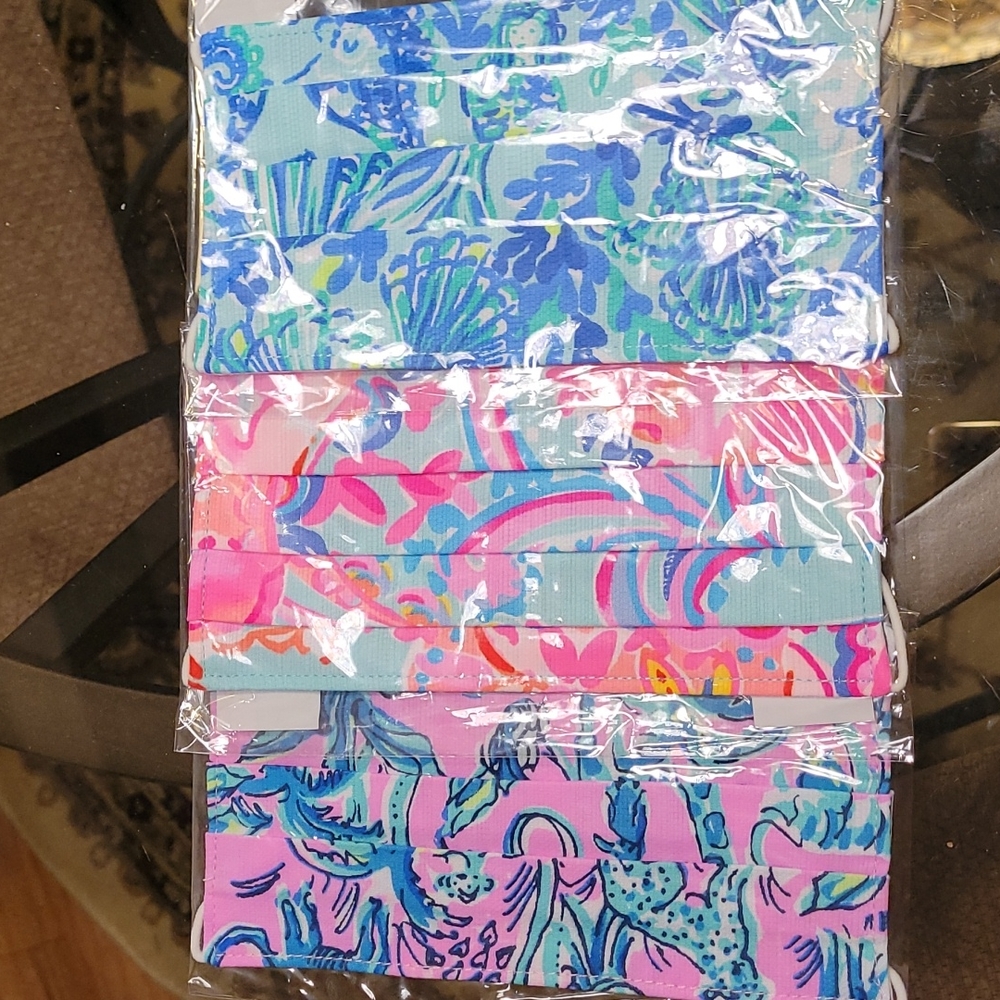 Lot of 3 Lilly Pulitzer Face Masks